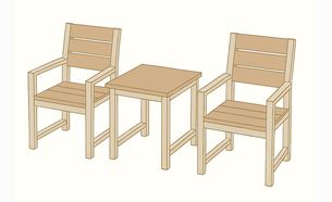 Изображение для товара Комплект из 4 стульев и 1 стола